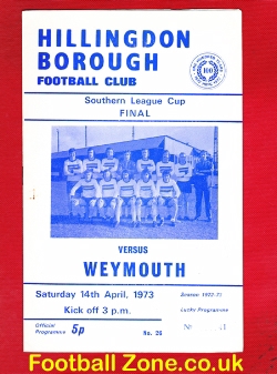 Hillingdon Borough v Weymouth 1973 – Southern League Cup Final