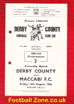 Derby County v Maccabi 1966 – Israel – Jewish Football