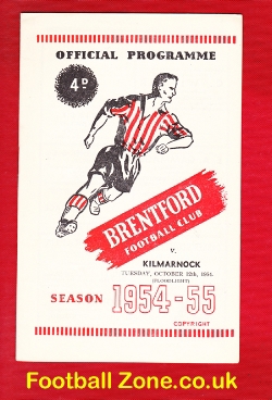 Brentford v Kilmarnock 1954 – Friendly Match