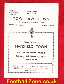 Tow Law Town v Mansfield Town 1967