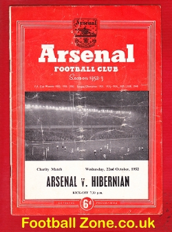 Arsenal v Hibernian Hibs 1952 – Football Charity Match