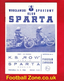 Poland Speedway Programme 1966 – Wroclawski