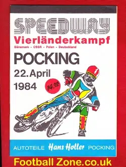 Germany Speedway Programme 1984 - Pocking
