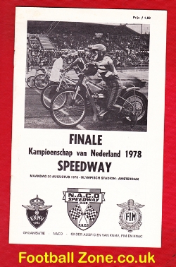 Holland Speedway Programme 1978 – Speedway Finale