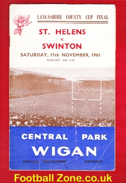 St Helens Rugby v Swinton 1961 – Lancashire Cup Final