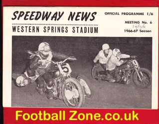 New Zealand Speedway Programme 1966 – 1967 – Auckland