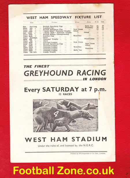 West Ham Speedway v Wembley 1947 – 1940s