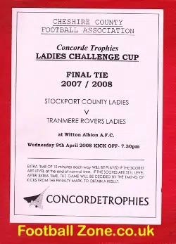 Stockport Ladies v Tranmere Rovers 2008 - Ladies Challenge Cup Final
