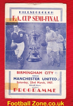 Birmingham City v Manchester United 1957 Semi Final Pirate Issue