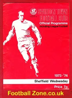 Swindon Town v Sheffield Wednesday 1973