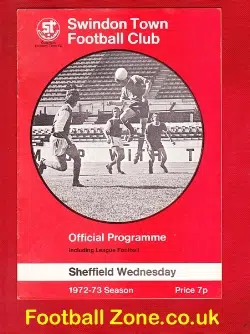 Swindon Town v Sheffield Wednesday 1972