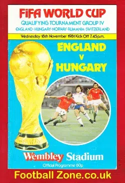 England v Hungary 1981
