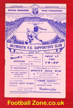 Weymouth v Worcester City 1953