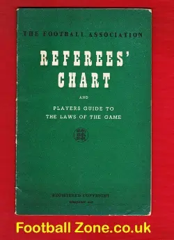 Referees Chart Guide Book Football Rules Laws Regulations 1949