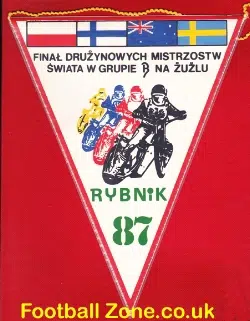 Poland Speeway Pennant Flag 1987 - Rybnik