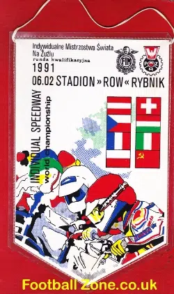 Poland Speeway Pennant Flag 1991 - World Championship