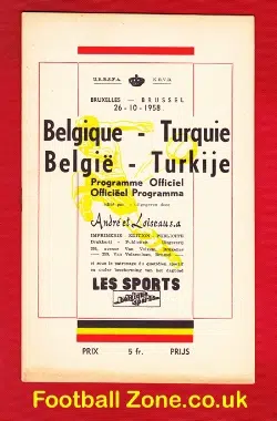 Belgium v Turkey 1958
