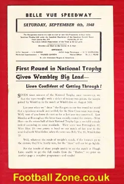 Belle Vue Speedway Bulletin Magazine April 1948