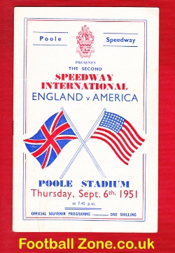 England Speedway v America USA 1951 – at Poole to clear