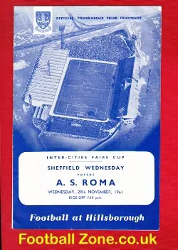 Sheffield Wednesday v AS Roma 1961 – Plus Directors Box Ticket