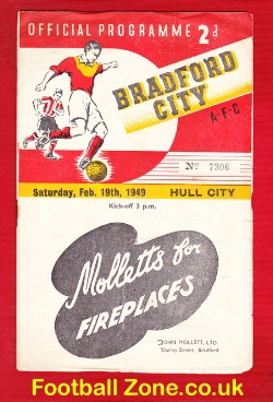 Bradford City v Hull City 1949