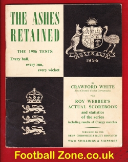 Cricket Booklet – England Australia The Ashes Retained 1956