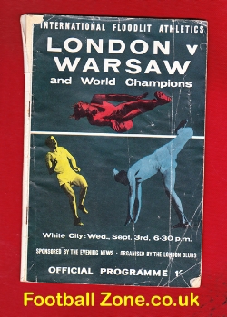 Athletics London v Warsaw 1958 – World Championships