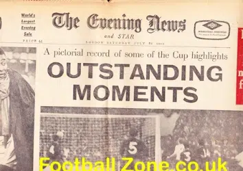 World Cup 1966 London Evening News Star Newspaper 1966