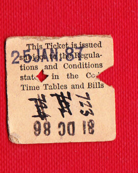 Caledonian Train Ticket Aberdeen to Stonehaven 1886