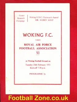 Woking v Royal Air Force RAF 1973 – RAF