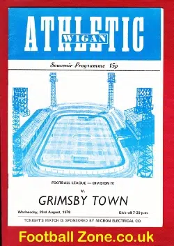 Wigan Athletic v Grimsby Town 1978
