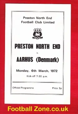 Preston North End v Aarhus 1972 – Dannish Denmark