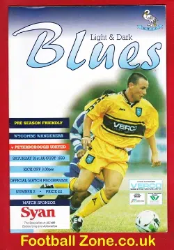 Wycombe Wanderers v Peterborough United 1999 – Pre Season Match
