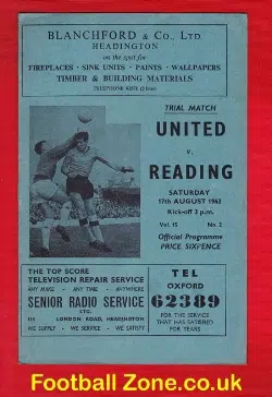 Oxford United v Reading 1963 – Trial Game