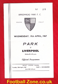 Birkenhead Park Rugby v Liverpool 1967