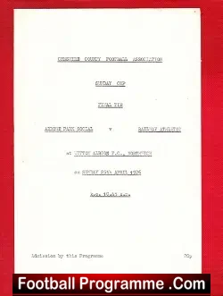 Arrowe Park Social v Railway Athletic 1976 – Cup Final Witton