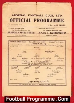 Arsenal v Portsmouth 1945
