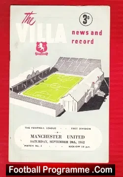 Aston Villa v Manchester United 1952