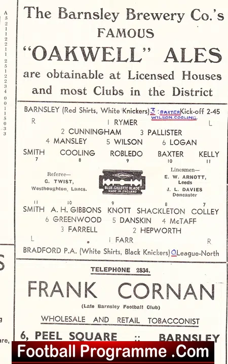Barnsley v Bradford Park Avenue 1946 – 1945/46