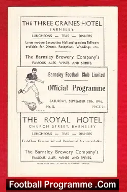 Barnsley v Newcastle United 1946 - 1940s - football programme