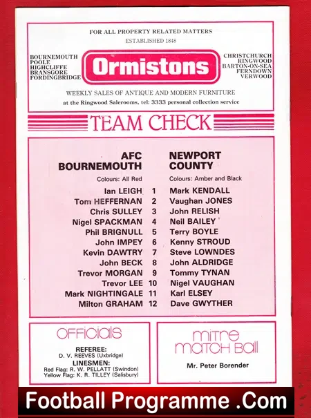 Bournemouth v Newport County 1983 – George Best Debut