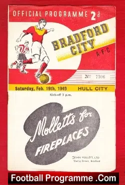 Bradford City v Hull City 1949
