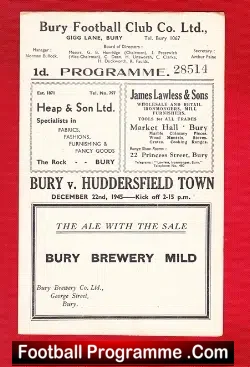 Bury v Huddersfield Town 1945 – 1940s