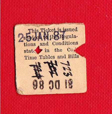 Caledonian Train Ticket Aberdeen to Stonehaven 1886