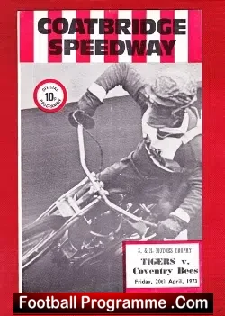 Coatbridge Speedway v Coventry Bees 1973 - speedway programme