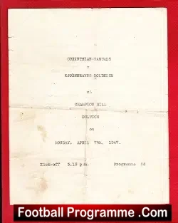 Corinthian Casuals v Kjobenhavns Boldklub 1947 – at Dulwich