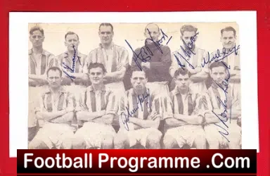 Coventry City Football Team Picture Multi Autograph 1949 - 1950 - football memorabilia