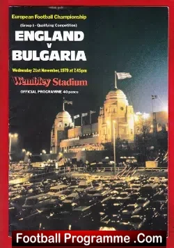 England v Bulgaria 1979