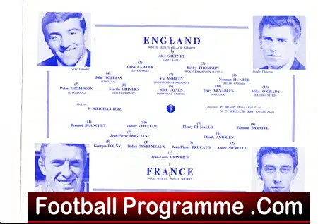 England v France 1965 – Under 23 at Norwich City