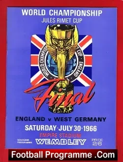 England v Germany 1966 - World Cup Final 66 - Official Reprint - football programme